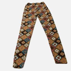 Shosho Multi-colored Mixed Print Soft Leggings. Size L/XL